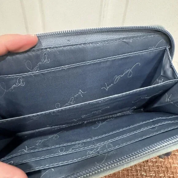 VERA BRADLEY ‎ Turnlock Wallet Clutch NOMADIC BLOSSOMS #14442-586 Turn Lock - Picture 4 of 11